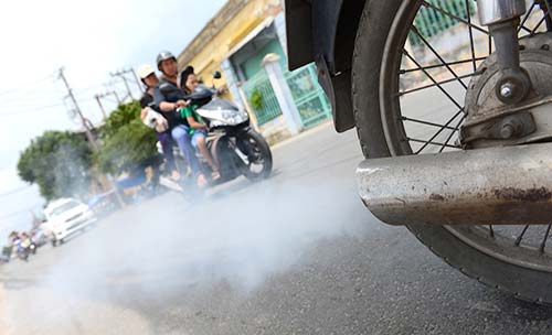 Ô nhiễm không khí từ khí thải xe máy